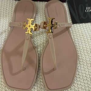 Tory Burch Blush Sandals with Gold Detail